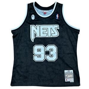 XL Bape Brooklyn Nets Throwback Basketball Jersey